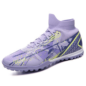 Chaussures de football antidérapantes d'hiver ODM OEM - Crampons TF à haute cheville pour enfants et adultes (personnalisables) Crampons moulés directement en usine - Product Image 2