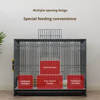Cage à oiseaux extra-large en métal écologique et durable avec plateau en plastique pour usage domestique - pour pigeons, poulets, lapins - utilisation en intérieur