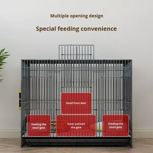 <span class=keywords><strong>Cage</strong></span> à oiseaux extra-large en métal écologique et durable avec plateau en plastique pour usage domestique - pour pigeons, poulets, lapins - utilisation en intérieur - Product Image 3