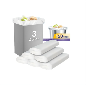 Huamaohengchun 3 Gallon 150 Counts Small Trash Bags Garbage Bags, Bathroom Trash Can Bin Liners, Small Plastic Bags - Product Image 1