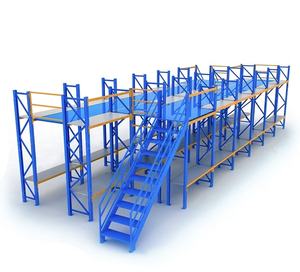 Sistema de Estanterías para Entrepiso, Prefabricado Industrial, de Acero Resistente Q235, con Recubrimiento en Polvo y Protección Contra la Corrosión, Montado en el Techo, de 1 a 5 Niveles - Product Image 1