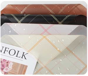 Commercio all'ingrosso di materiali floreali grande griglia ispessita negozio di fiori regalo regalo di carta da imballaggio papel coreano - Product Image 6