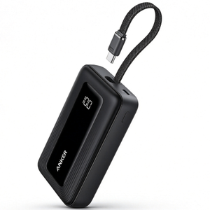 <span class=keywords><strong>Cargador</strong></span> Portátil <span class=keywords><strong>Anker</strong></span> de 10,000mAh y 30W con Batería de Litio-Polímero y Cable USB-C de Entrada/Salida para iPhone 17/16 y Más (Negro) - Product Image 1