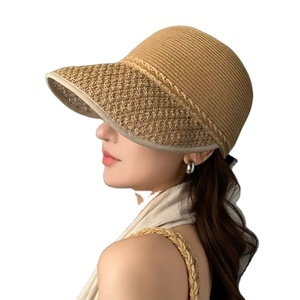 2026 new fashion Sun Hats Women Summer Wide Brim Straw handmade <strong>woven</strong> <strong>crochet</strong> Beach knight <strong>Cap</strong> baseball Hat - Product Image 1