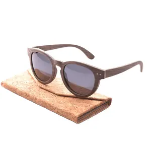 Custom Logo 2022 Designer Luxury Glasses for Men Bamboo Polarized UV400 Shades Walnut Natural Wood Sunglasses Women
