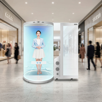 Utech UT-75CST2 Écran publicitaire numérique holographique transparent 3D de 75 pouces 4K avec luminosité de 1 000 000:1 (1000 cd/m²) et intelligence artificielle
