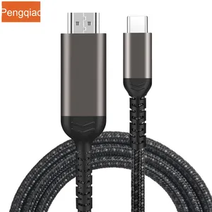 Loại-C cho <span class=keywords><strong>HDMI</strong></span> 4K 60Hz hiển thị Bộ chuyển đổi cáp PVC Áo khoác USB-C HDTV Video cáp cho máy tính TV điện thoại cùng một màn hình máy chiếu - Product Image 2