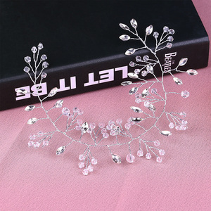 AA0160479 Fashion Bridal Crystal <strong>Hair</strong> Jewelry Handmade Pearls <strong>Hair</strong> <strong>Pins</strong> <strong>Wedding</strong> Headdress - Product Image 3