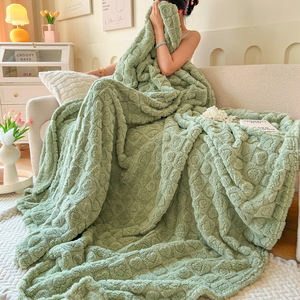Nữ Hoàng Kích Thước Siêu Mềm <span class=keywords><strong>Faux</strong></span> Lông Ném Chăn Màu Rắn Flannel Chăn Khác Cho Mùa Đông 150*200Cm 60*80 "Tùy Chỉnh Chăn - Product Image 5