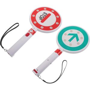 Outdoor flashing LED stop <b>sign</b> multifunctional rechargeable traffic command <b>sign</b> handheld warning <b>sign</b> guide <b>sign</b> Customized - Product Image 1