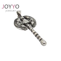Collier pendentif hache viking nordique classique en acier inoxydable pour hommes, vente en gros
