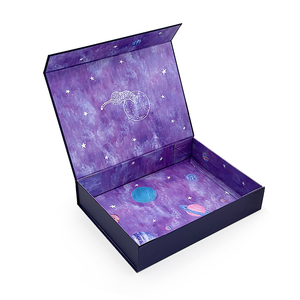 Sang Trọng Màu Đen Tùy Chỉnh Từ Hộp Quà Tặng Dập Nổi Cuốn Sách Hình Vỏ Sò Thiết Kế Tái Chế Vật Liệu Cho Quần Áo Nước Hoa Mỹ Phẩm - Product Image 1