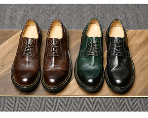รองเท้าผู้ชายคุณภาพสูง, รองเท้าลำลองผู้ชายทันสมัย, รองเท้าหนังผู้ชายแบบผูกเชือกแบรนด์ดัง นุ่มสบาย ทันสมัย และรองเท้าอ็อกซ์ฟอร์ด - Product Image 6