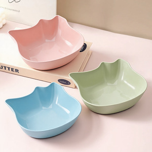 Bols pour animaux de compagnie noirs en PP, rose fleur de cerisier, vert pâte de haricot, bleu tranquille, gamelle d'eau pour chat et chien, petit bol pour animaux de compagnie - Product Image 1