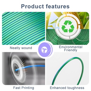 Lụa Tri màu PLA Filament 1.75 mét 3D máy in ánh sáng vàng + Bầu trời màu xanh + Fuchsia 3D Filament 1kg PLA lụa Nhiều màu PLA Filament - Product Image 2