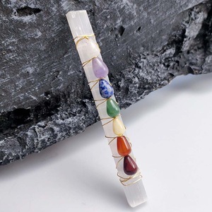 7 <span class=keywords><strong>Chakra</strong></span> pha lê Kit đá tự nhiên chữa bệnh năng lượng Thiền pha lê Vòng đeo tay selenite bảy <span class=keywords><strong>Chakra</strong></span> Mặt dây chuyền Hộp Set - Product Image 5