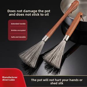 Cepillo para Ollas de Acero Inoxidable con Mango Largo y Material de Silicona, Práctico Gadget de Limpieza de Cocina para Lavar Ollas y Tazones - Product Image 5