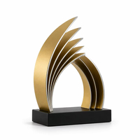 Trophée métallique éco-responsable Blaze avec impression UV, motif flamme feuille d'argent torsadée, logo personnalisé, récompense pour cadeaux de bienvenue et cérémonies