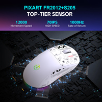 2025 HXSJ T90Pro 6 touches sans fil rvb rétro-éclairé souris de jeu 3D orientation droite 650mAh station de charge Rechargeable pour ordinateur portable