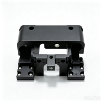 Support de fixation mécanique en forme de U en alliage d'aluminium anodisé noir usiné CNC de haute précision sur mesure OEM