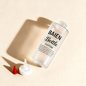 Bouteille souple rechargeable en PE de 8oz et 16oz pour beurre de cacahuète, pâte de pistache, huile BBQ, ketchup, sauce chili, sauce piquante, avec couvercle - Product Image 3