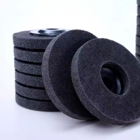 Roue de polissage en fibre non tissée de 100 mm, roue de polissage abrasive en nylon pour l'élimination de la rouille et le décapage de la peinture