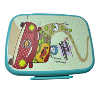 Récipients alimentaires en plastique de dessin animé mignon boîte à lunch de luxe pour enfants style moderne boîte à bento étanche avec couvercle