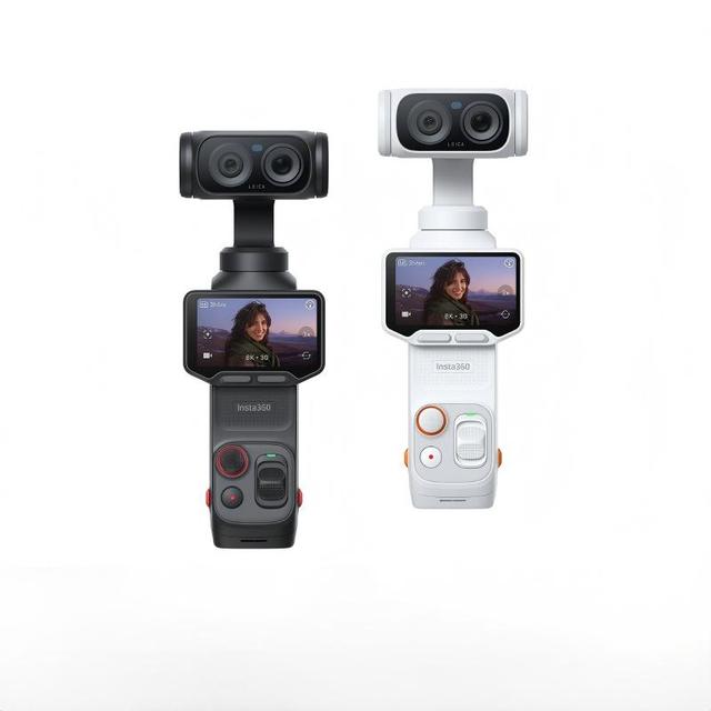 Insta360 Luna Ultra 8K Vlog Gimbal Camera Dual Lenses 12X Zoom 1" Sensor Detachable 2" Touchscreen AI Chip