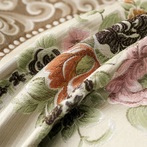 Vỏ Gối Sang Trọng Dệt Hoa Jacquard Có Độ Chính Xác Cao Thêu Hoàng Gia Châu Âu Với Ren Pompom - Product Image 3