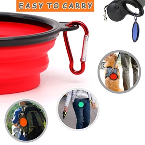 Manufacturer Custom Logo & Color Portable Collapsible Pet Cat <b>Dog</b> Travel Water and Food Dish Bowl with Carabiner - Product Image 6