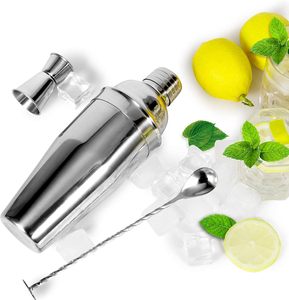 Haute qualité 3 pièces en acier inoxydable Bar ensemble Cocktail Shaker boisson Shaker mesure Jigger mélange cuillère barman pour débutant - Product Image 1