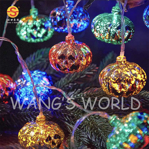 Guirnalda de luces LED decorativas de Halloween, luces de calabaza galvanizadas coloridas, plástico para decoración de <span class=keywords><strong>casa</strong></span> embrujada, habitación - Product Image 1