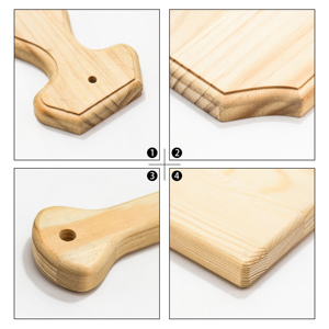 Pagaie en bois non finie Pagaie en bois non finie FSC pour plaque de promesse Palettes grecques en pin en bois naturel - Product Image 6