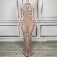 Novance Y4271 Produits Phares Vente Chaude Robe de Soirée 2025 Robe de Mariée de Luxe Sans Manches Sexy avec Strass
