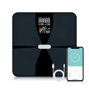 Двусторонний стеклянный ковер, био, бесплатное приложение для взвешивания жировых отложений, электронные цифровые весы для здоровья, дома