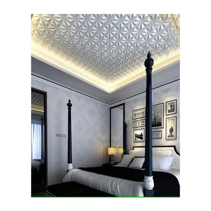 Panneaux muraux de plafond d'hôtel modernes en PVC 3D insonorisés, imperméables, ignifuges, isolants thermiquement, garantie 5+ ans - Product Image 1
