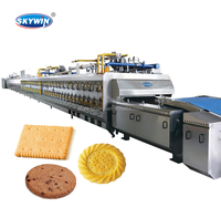 Machine de production automatique de biscuits durs, de craquelins et de biscuits moelleux aux pépites de chocolat avec four tunnel 2026