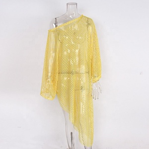 TW 2023新款钩针沙滩裙透视大码沙滩泳装比基尼罩衫为胖女人 - Product Image 4