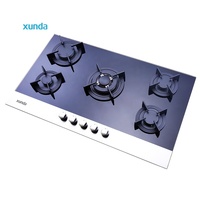 Xunda usine OEM/ODM 90cm intégré 5 brûleurs cuisinière à gaz cuisinière grands appareils de cuisine tables de cuisson à gaz plaque de cuisson à gaz en verre