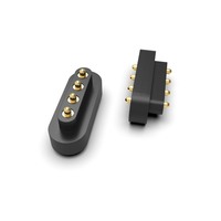 Connecteur magnétique à ressort Pogo Pins plaqué or à alignement automatique pour appareils portables et câbles de charge magnétiques