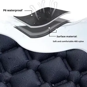 Outdoor Foldable Inflatable Camping Mattress Foot-Pedal Automatic Inflation TPU Material Diamond Design - Product Image 5