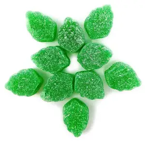 The Latest Production Can Be Sold Wholesale Individually Packaged Mint Leaf Candy Slices Sour And Sweet Taste Gift Jelly Candy