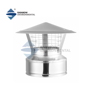 Capot de cheminée en acier inoxydable haute température pour tous types de combustibles, avec écran anti-étincelles, pour cheminée de 6 pouces de diamètre intérieur, garantie 5 ans - Product Image 2