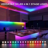 Barre lumineuse murale 18x10W 18 LED 4-en-1, projecteur stroboscopique à couleurs mélangées pour concerts, soirées, KTV et bâtiments