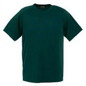 Camiseta Deportiva Transpirable Verde Oscuro para Hombre |   Camiseta de Manga Corta con Cuello Redondo, Informal, Básica, de Poliéster para Uso Diario - Product Image 1