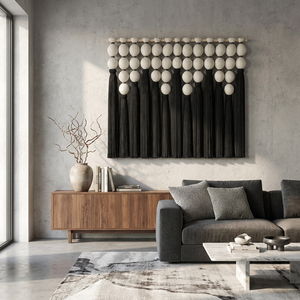 Fil texturé style Lomas horizontal pour le bureau, fournitures artistiques pour coin créatif, installation facile, décoration naturelle bohème - Product Image 1