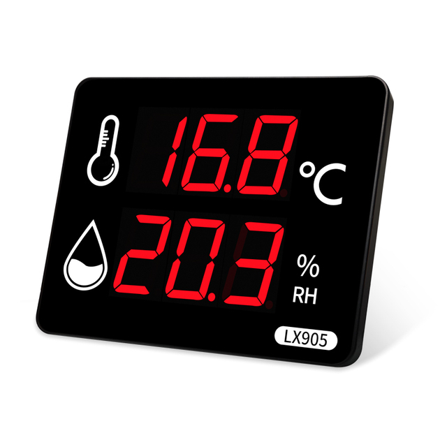 Digital Thermometer Indoor LED Display Temperature Humidity Meter Sensor Instrument Household Wall Mounted Outdoor Sauna Home