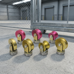 Herrajes para Puertas Correderas Industriales de Acero con Ruedas Recubiertas de Zinc, Mecanismo de Guía Precisa y Construcción Duradera - Product Image 2