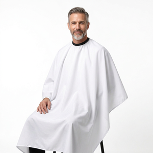 Cape de Barbier Personnalisée Légère et Respirante, Tablier de Coiffure Qualité Salon, Imperméable, Uni, Doux, pour Coiffeur et Barbier - Product Image 2