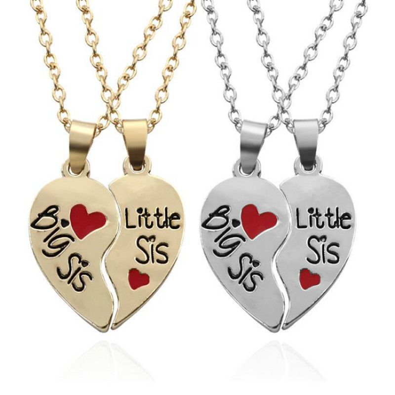 SML SIS Soeur Cœur Argent Sterling 925 Chaîne Collier Sautoir et pendentif #2189 SML SIS Soeur Cœur Argent Sterling 925 Chaîne Collier Sautoir et pendentif #2189